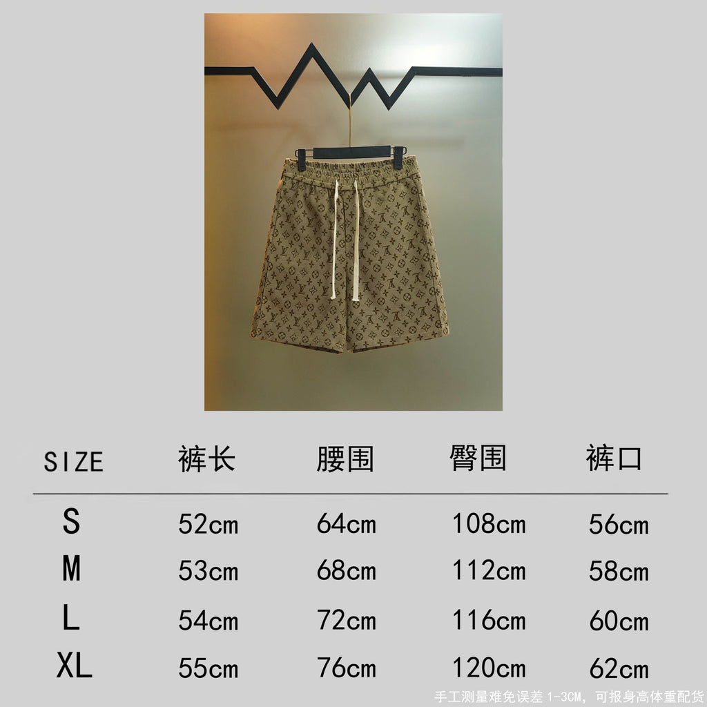 New side woven embroidered shorts
