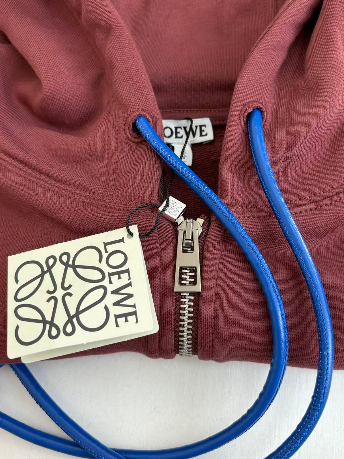 Embroidered zipper hooded sweatshirt jacket