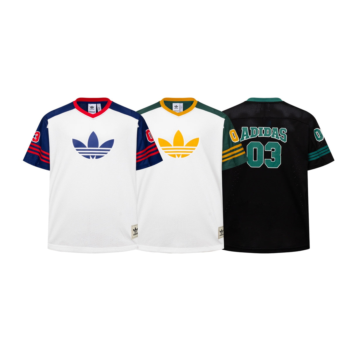 Tri color mesh jersey