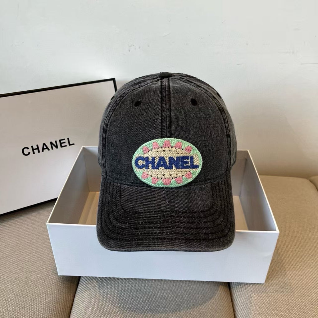 Explosive letter embroidered baseball cap