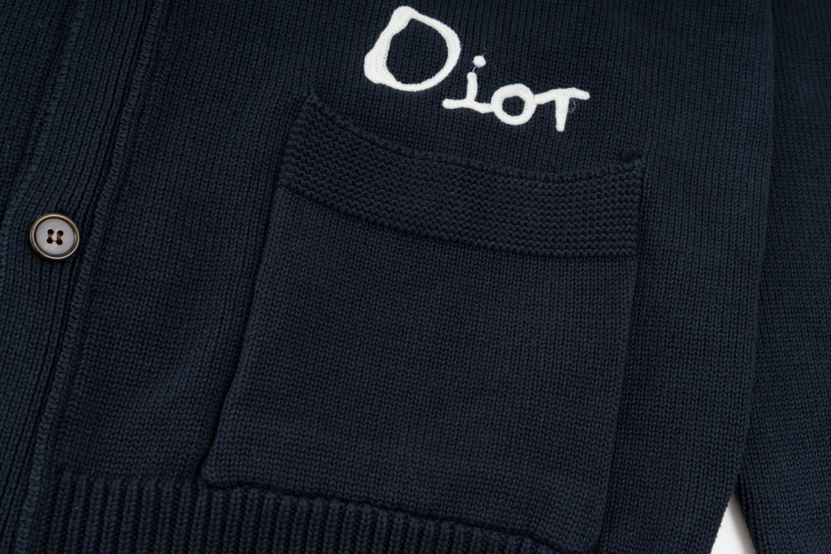 New jacquard logo cardigan jacket