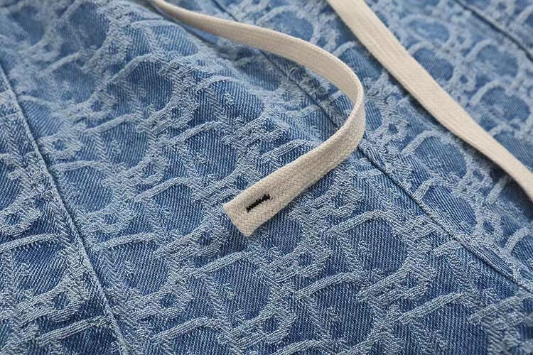 All-Over Letter Denim Shorts