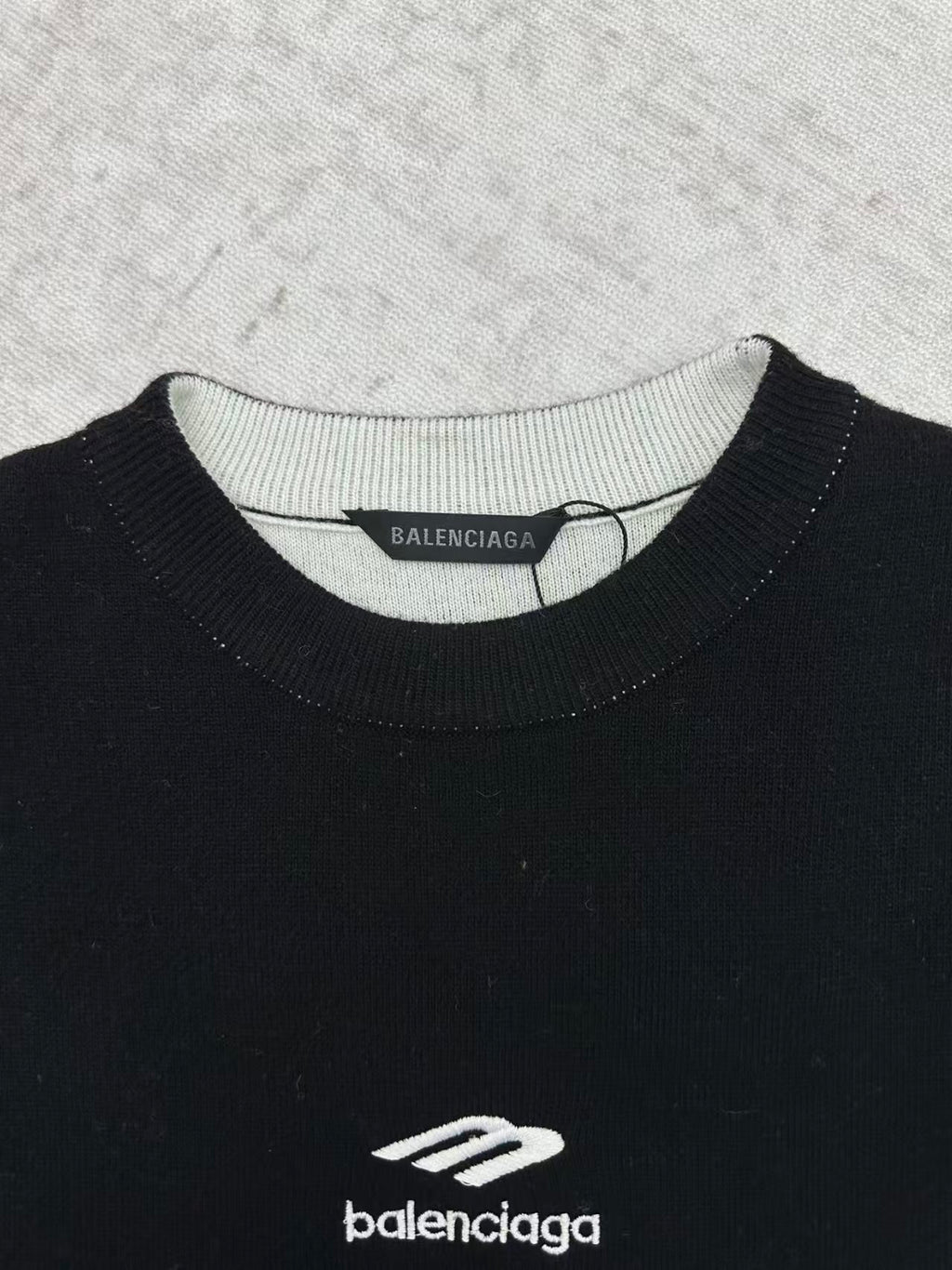 Embroidered jacquard sweater