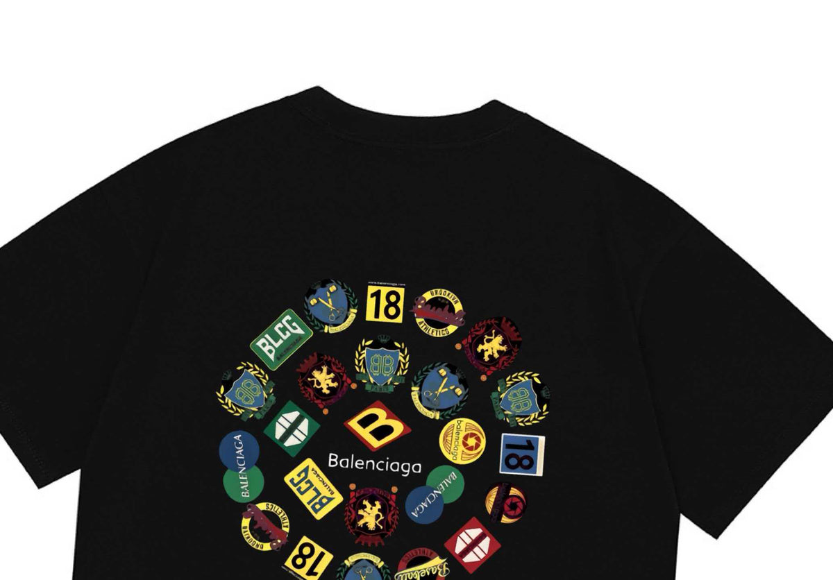 2026 New Multi Element Letter Printed Logo Men's and Women's Short sleeved T-shirt