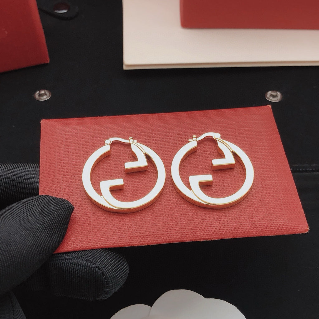 Round smooth earrings