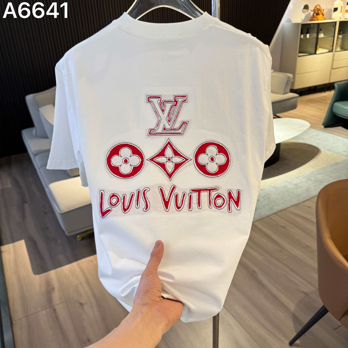 26ss new embroidery craft logo letter short sleeved shirt
