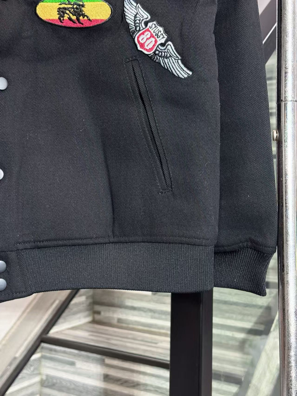 Embroidered baseball cotton jacket