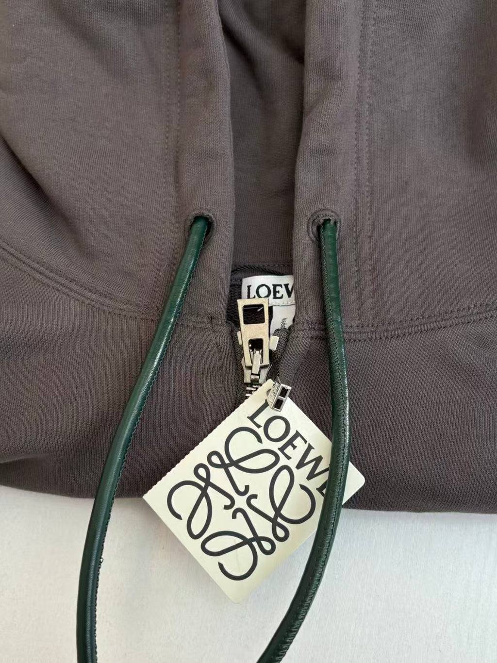 Embroidered zipper hooded sweatshirt jacket