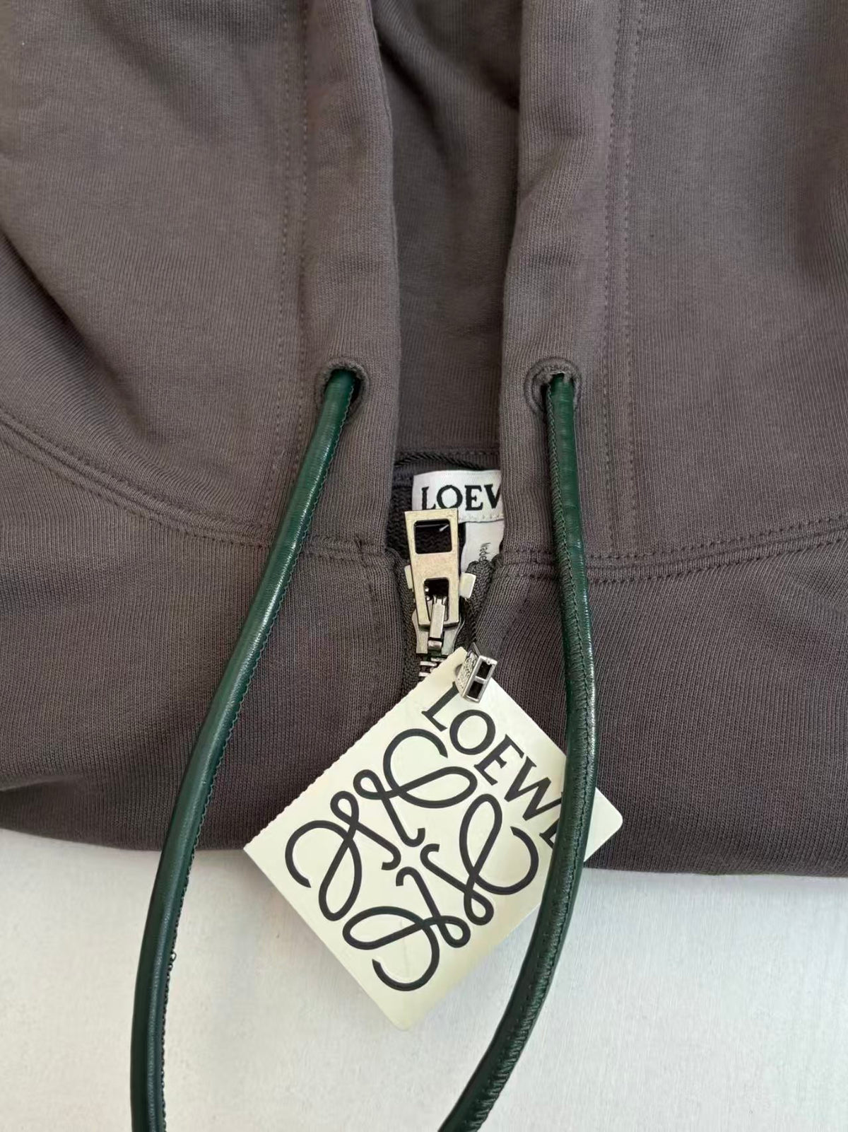 Embroidered zipper hooded sweatshirt jacket