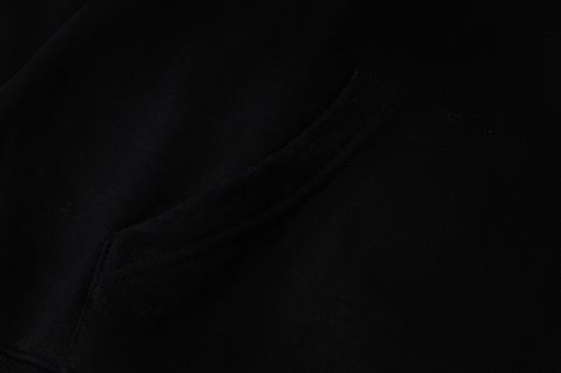 New cracked printed hooded sweatshirt