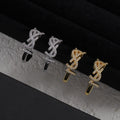 Full diamond earrings with letters