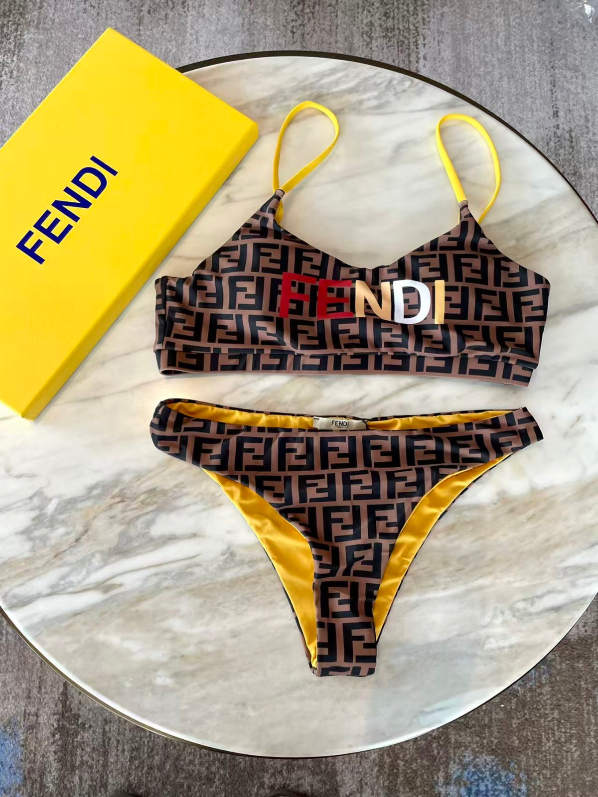 New letter split swimsuit