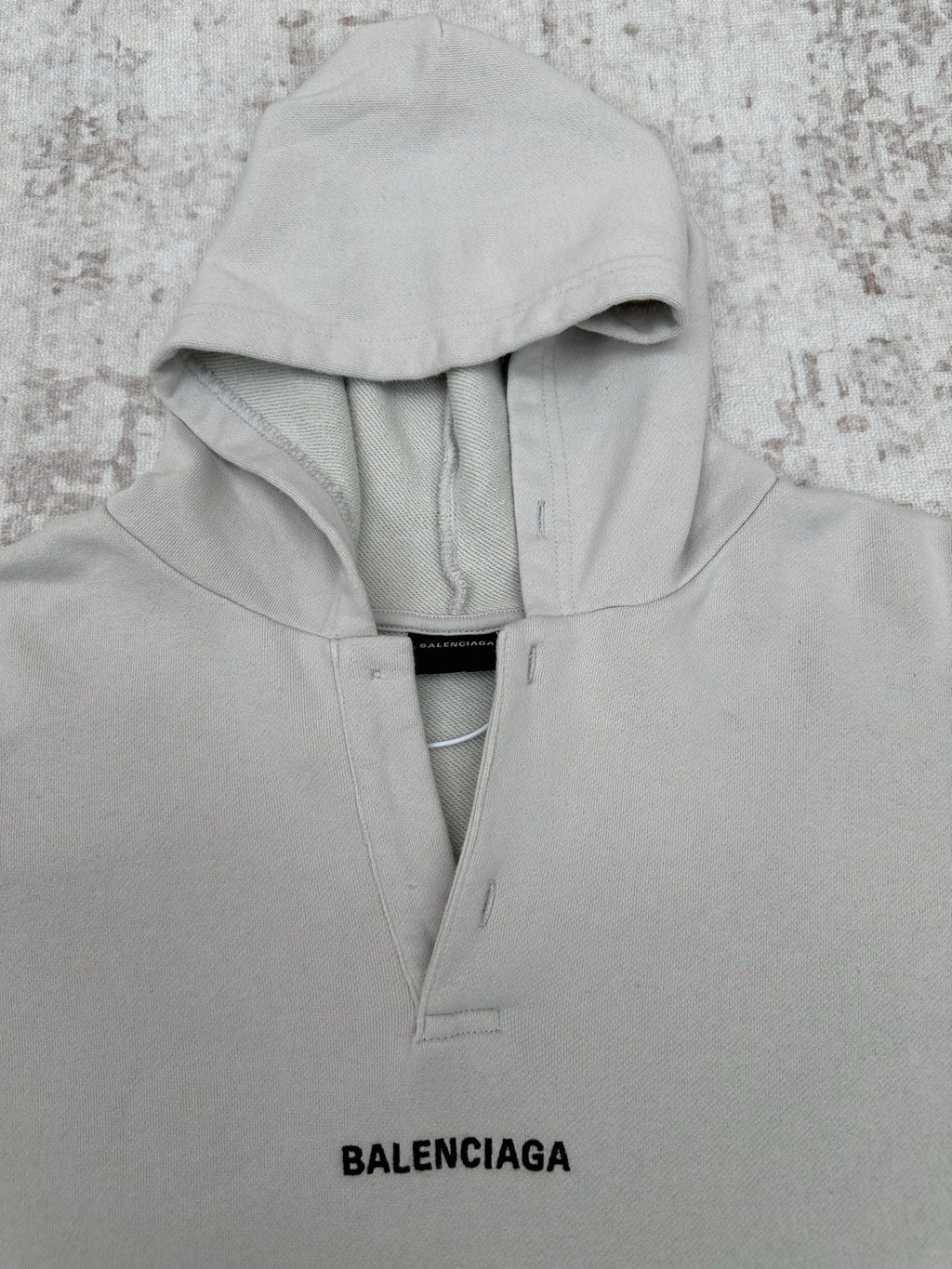 Embroidered Hoodie with Falling Shoulders
