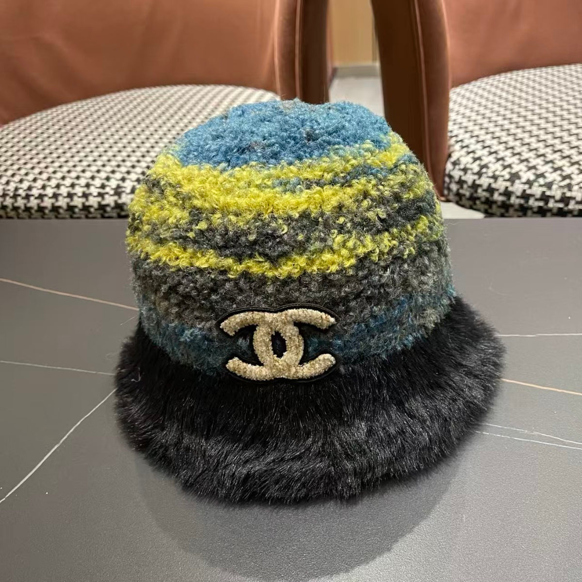 New Rainbow Knitted Basin Hat