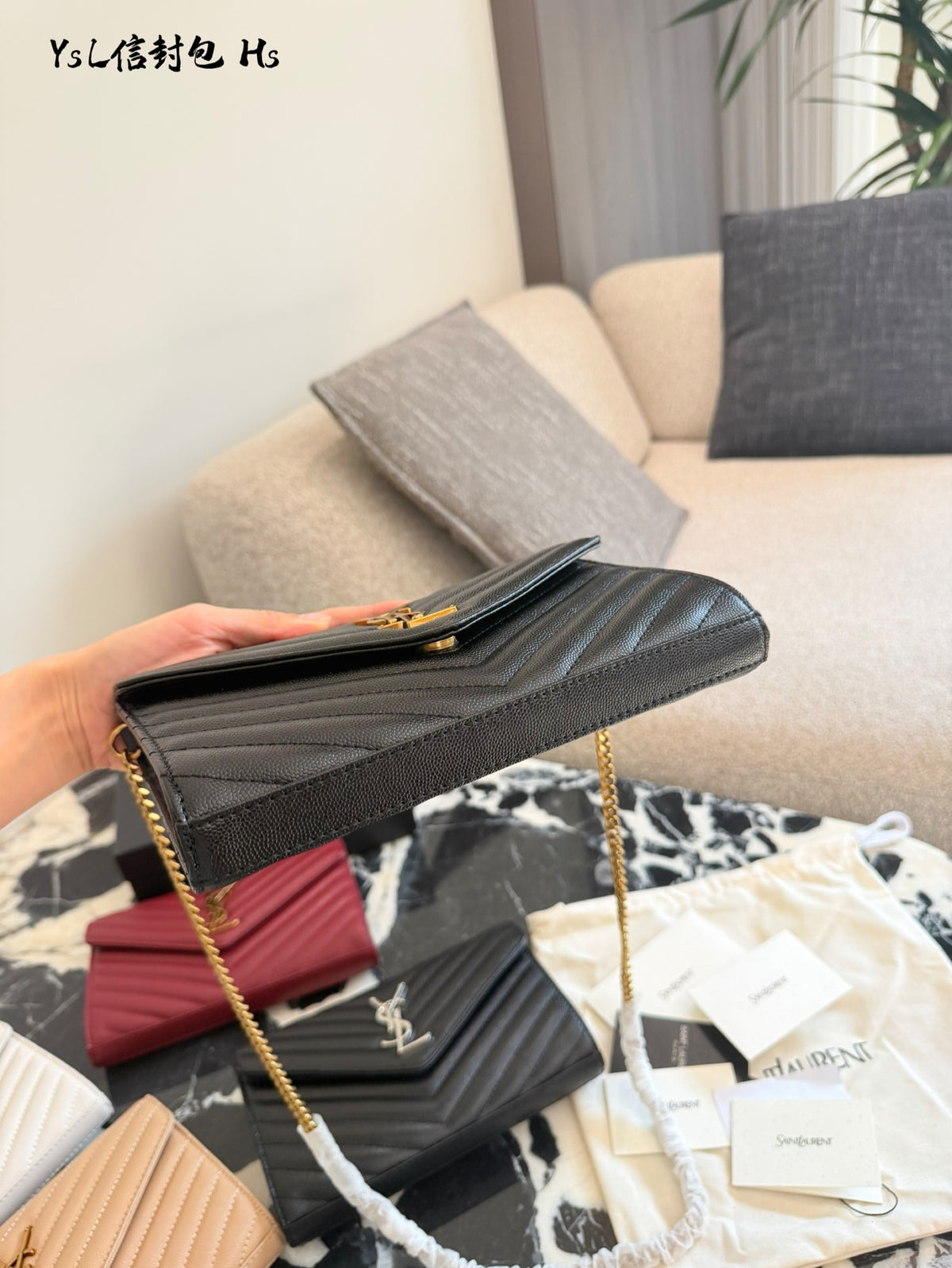 Black gold caviar envelope