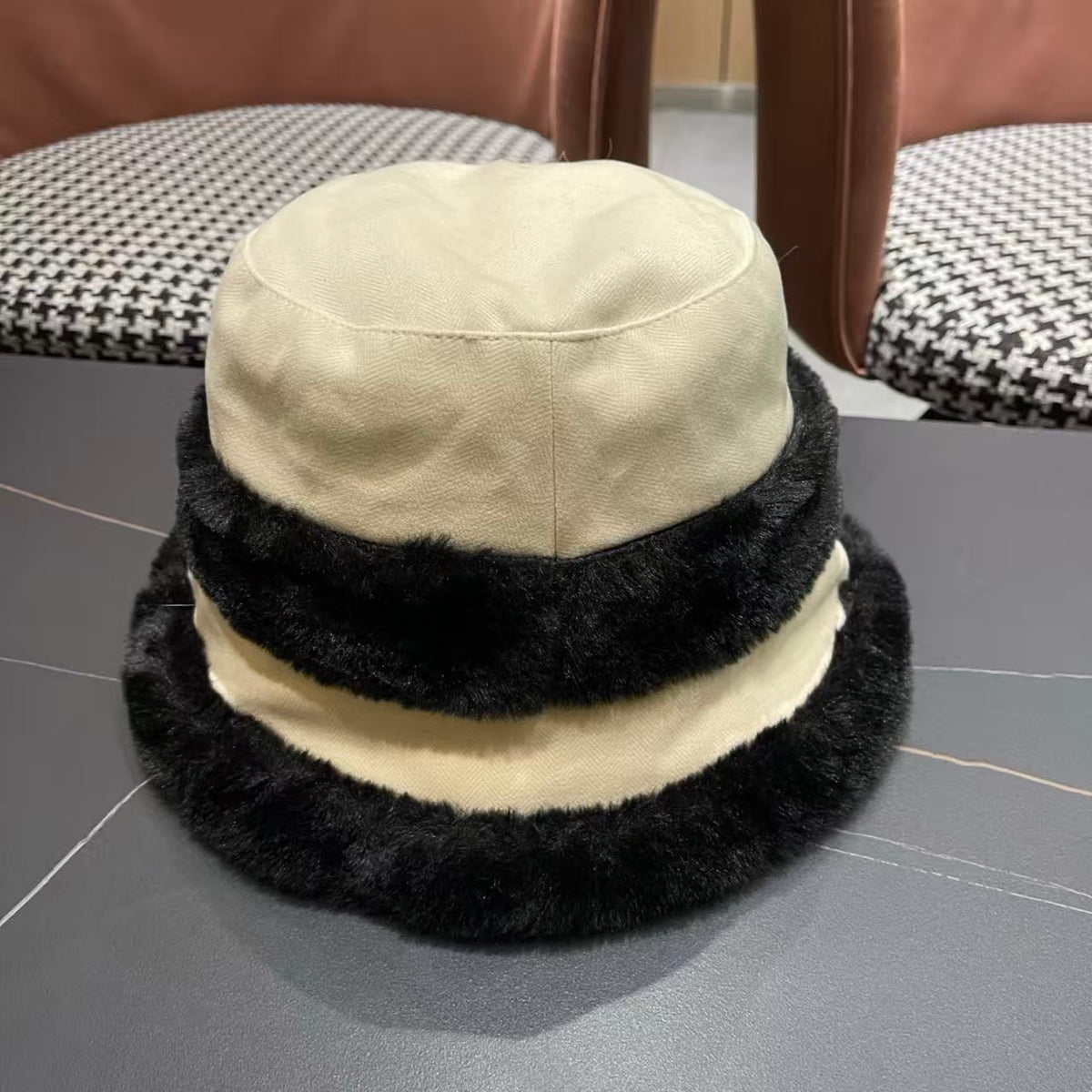 New furry fisherman hat