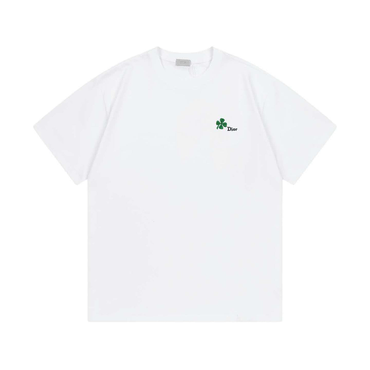 2026 new high-density embroidered green clover logo unisex short sleeved t-shirt