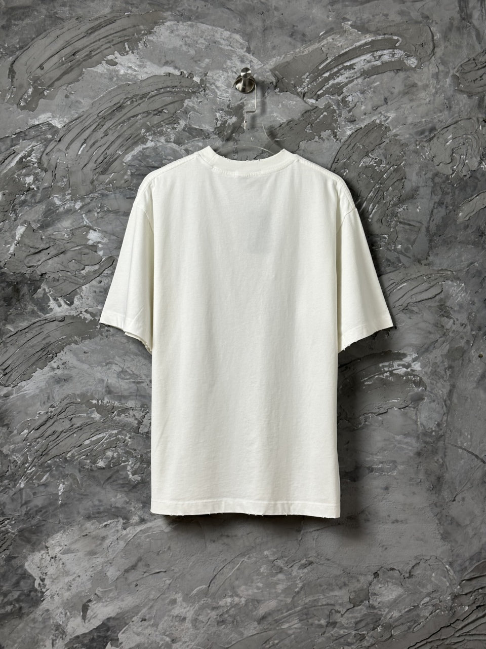 Letter Rainbow Paint Inkjet Printed Short Sleeve T-shirt