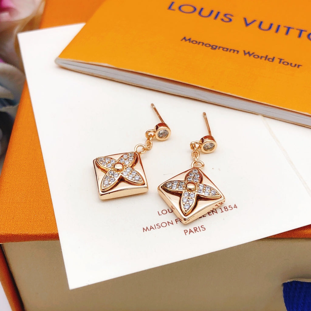Rose gold tassel earrings