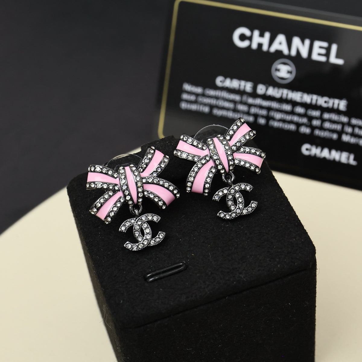 Colorful powder enamel bow earrings
