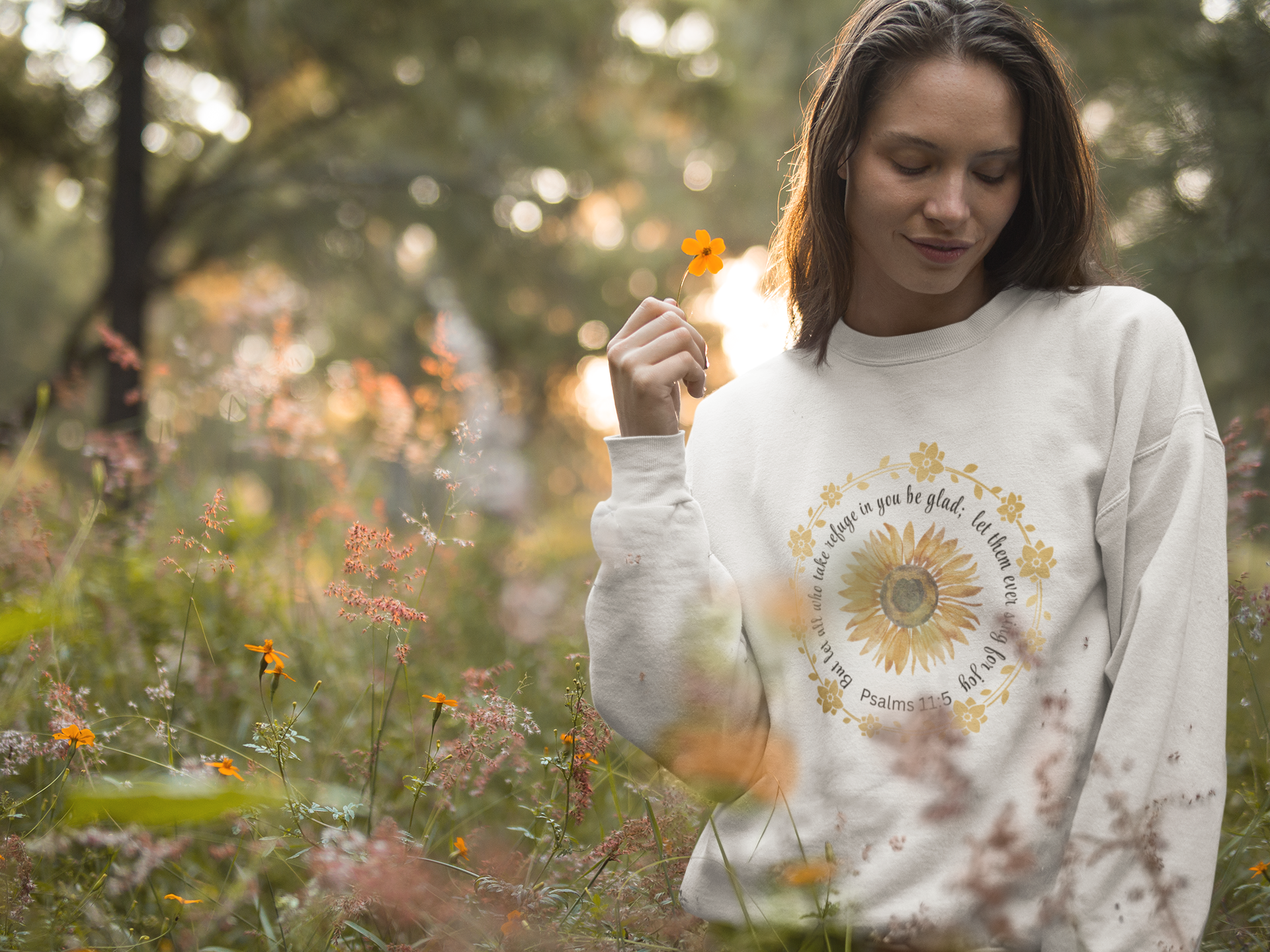 God is My Refuge Sweatshirt Cozy Christian Sweatshirt