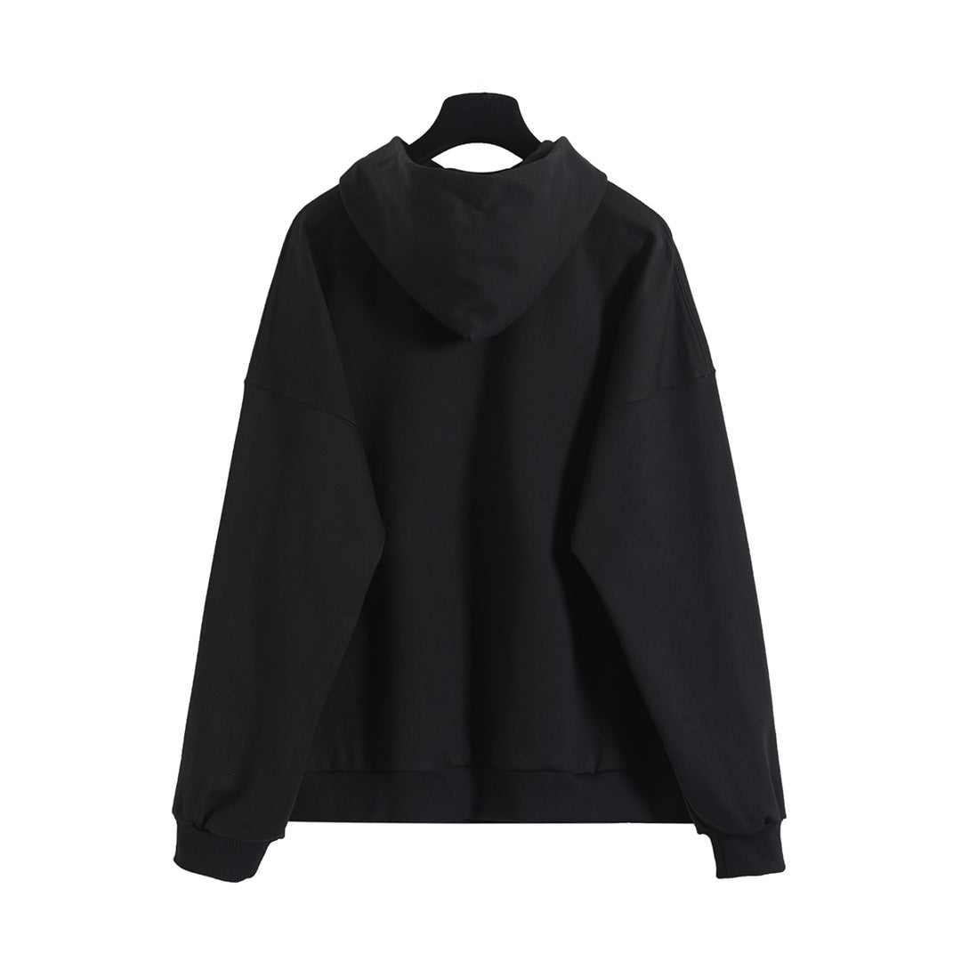 Half ring totem printed hooded sweatshirt
