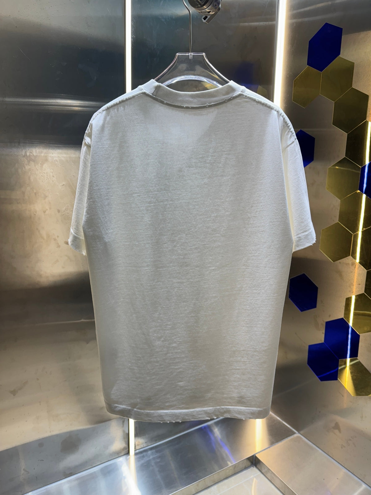 Wash and grind 320g round neck short sleeved T-shirt