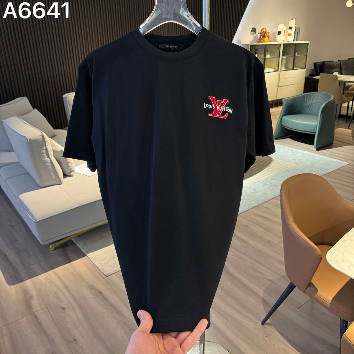 26ss new embroidery craft logo letter short sleeved shirt