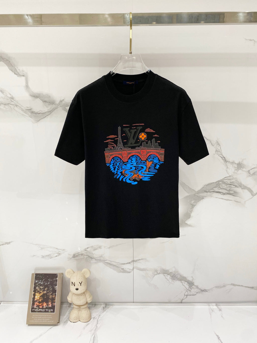 Landscape printed silicone letter T-shirt