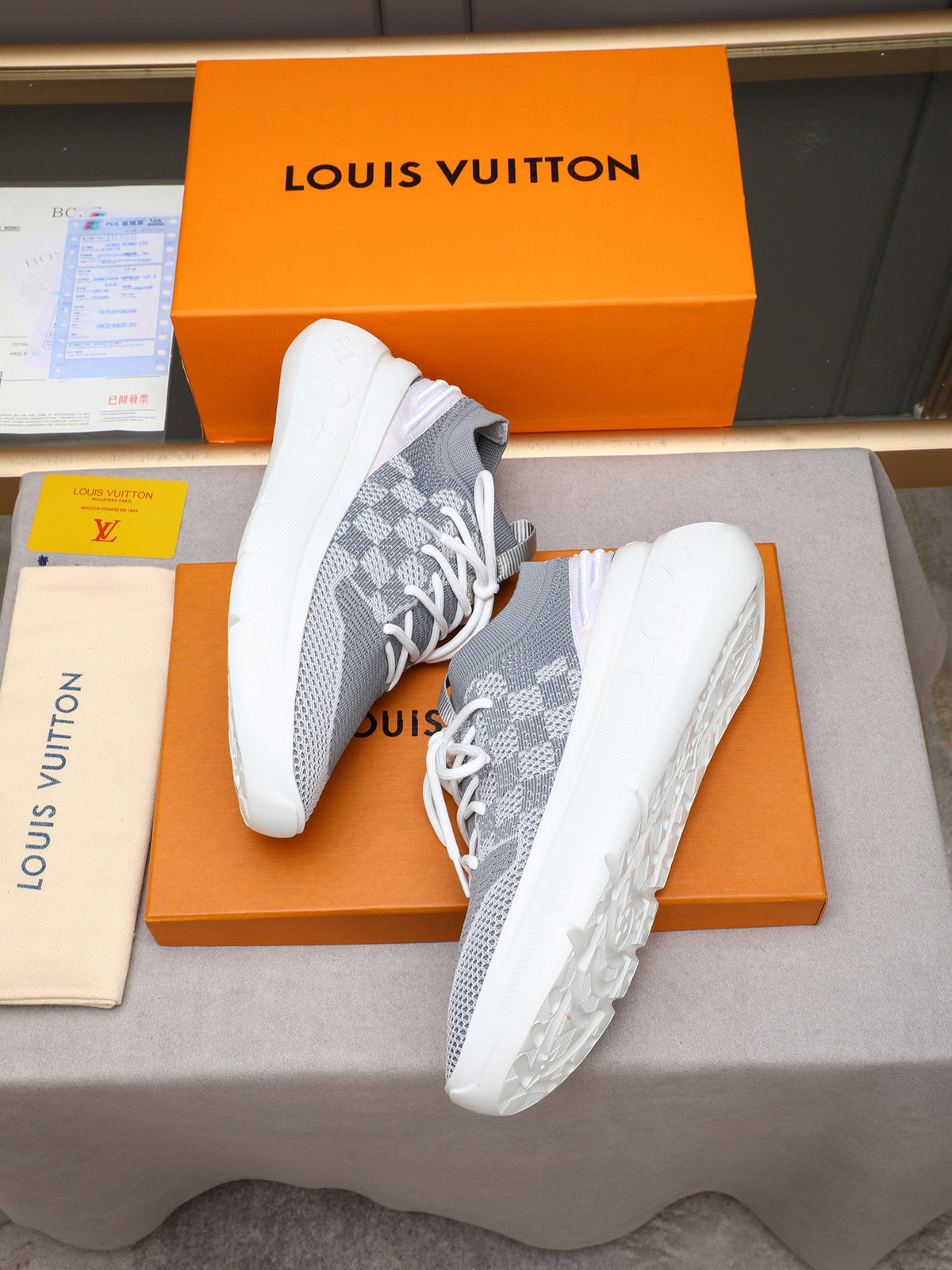 Shape embossed patchwork pattern shoe lace up series