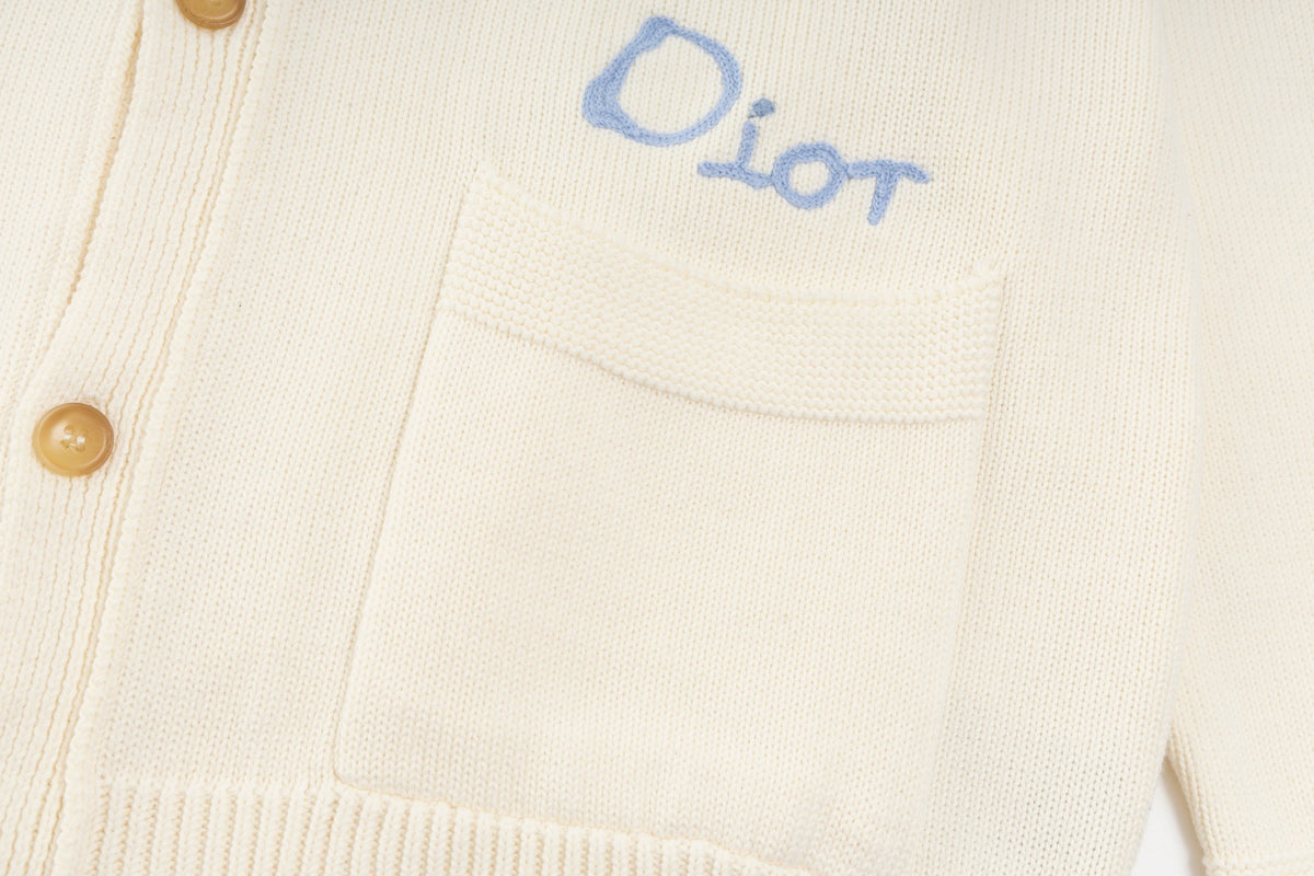 New jacquard logo cardigan jacket