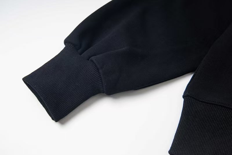 New cracked printed hooded sweatshirt