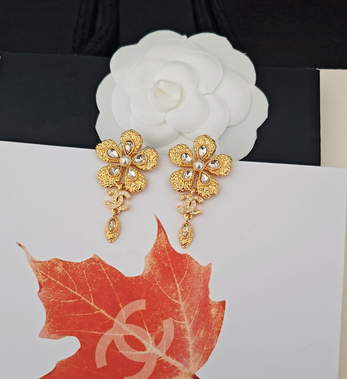 Golden Flower Earrings