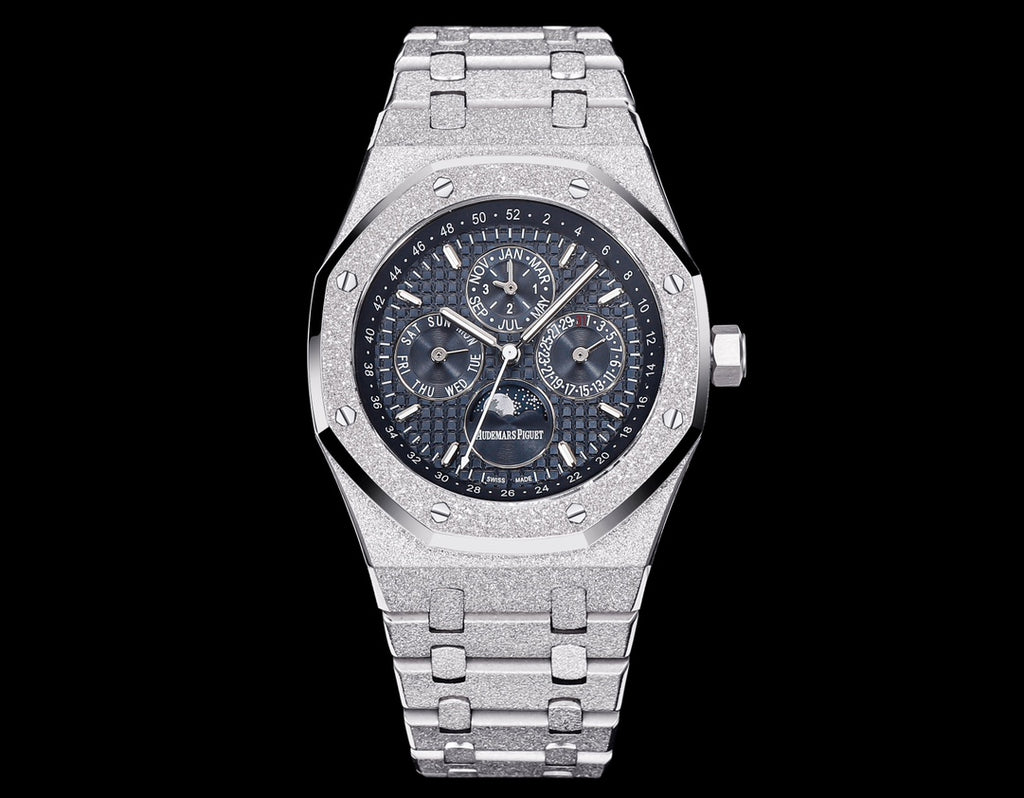 Royal Oak "Frosted Gold" Series (Ref. 26574)—the 41mm "King of Steel Watches" (Custom Frosted Gold Edition)（Blue）