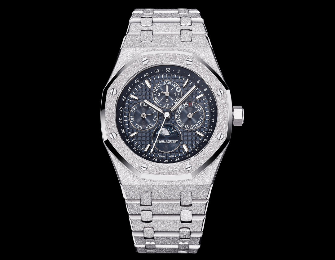 Royal Oak "Frosted Gold" Series (Ref. 26574)—the 41mm "King of Steel Watches" (Custom Frosted Gold Edition)（Blue）