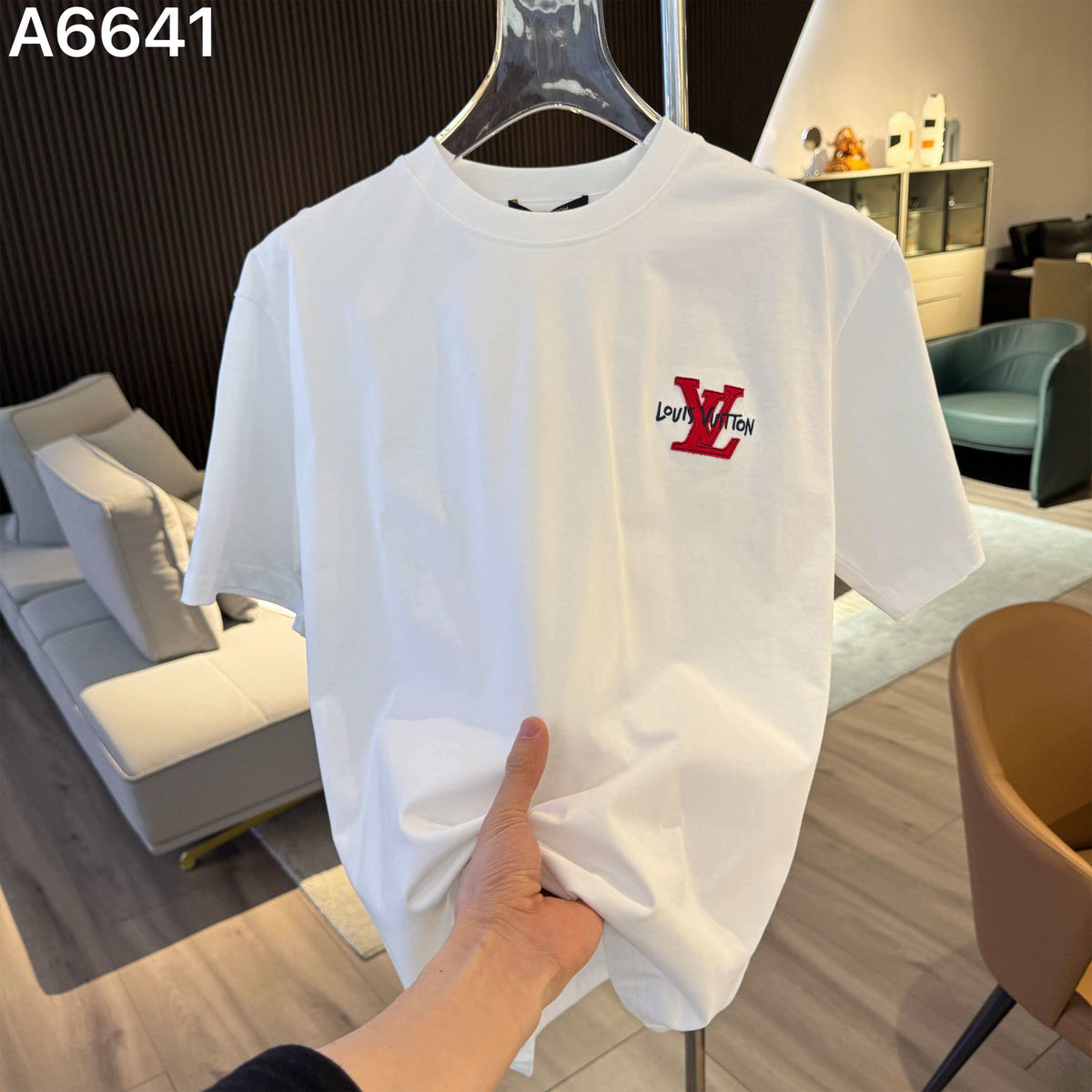 26ss new embroidery craft logo letter short sleeved shirt