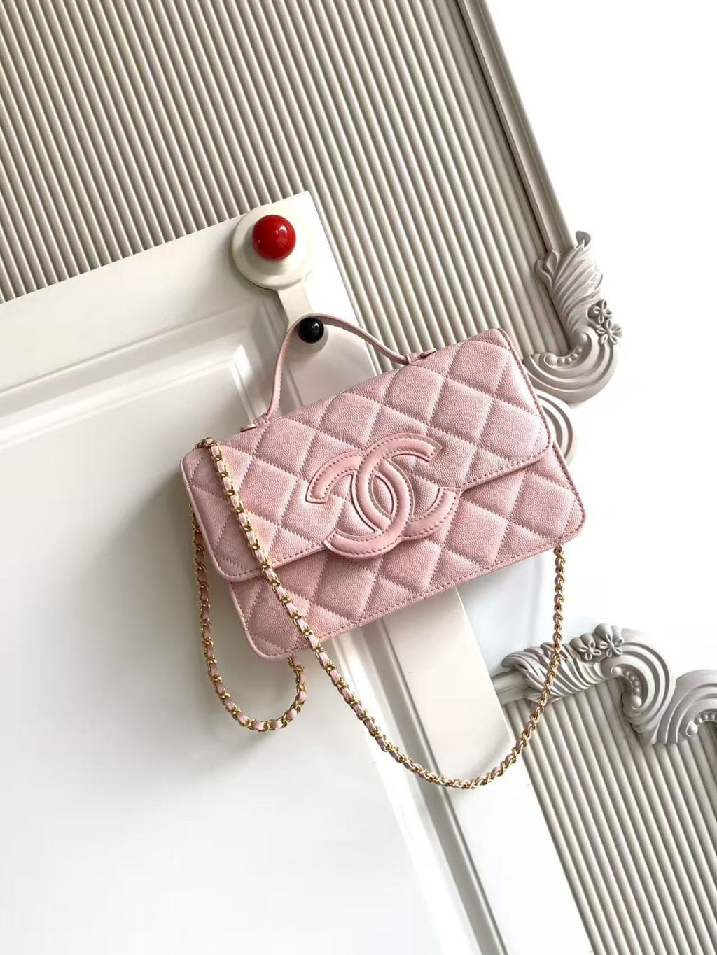 2026 Flap Bag 24cm Pebbled Calfskin