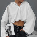Lapel Sexy Asymmetric Sleeve Shirt