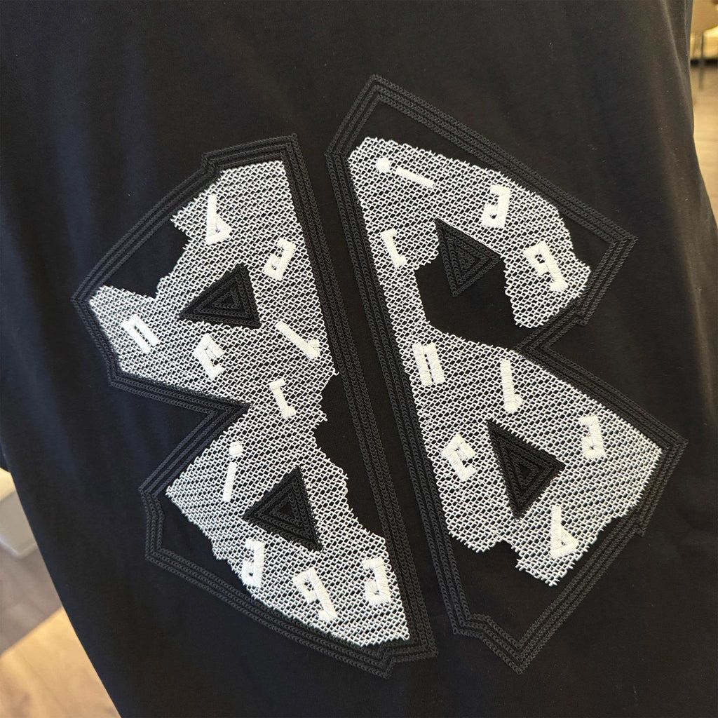 26ss new embroidery craft logo letter short sleeved shirt