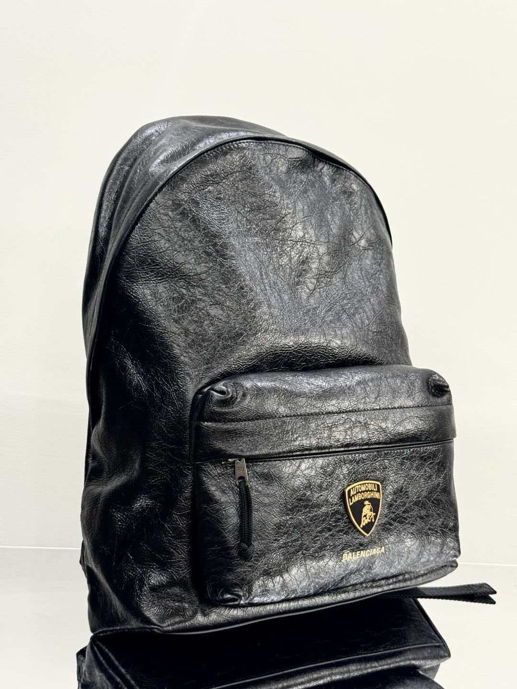 Oil cured leather backpack