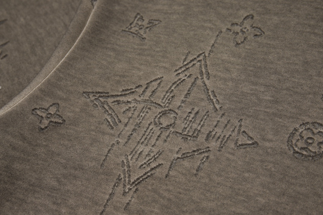 Burnt jacquard short sleeved shirt
