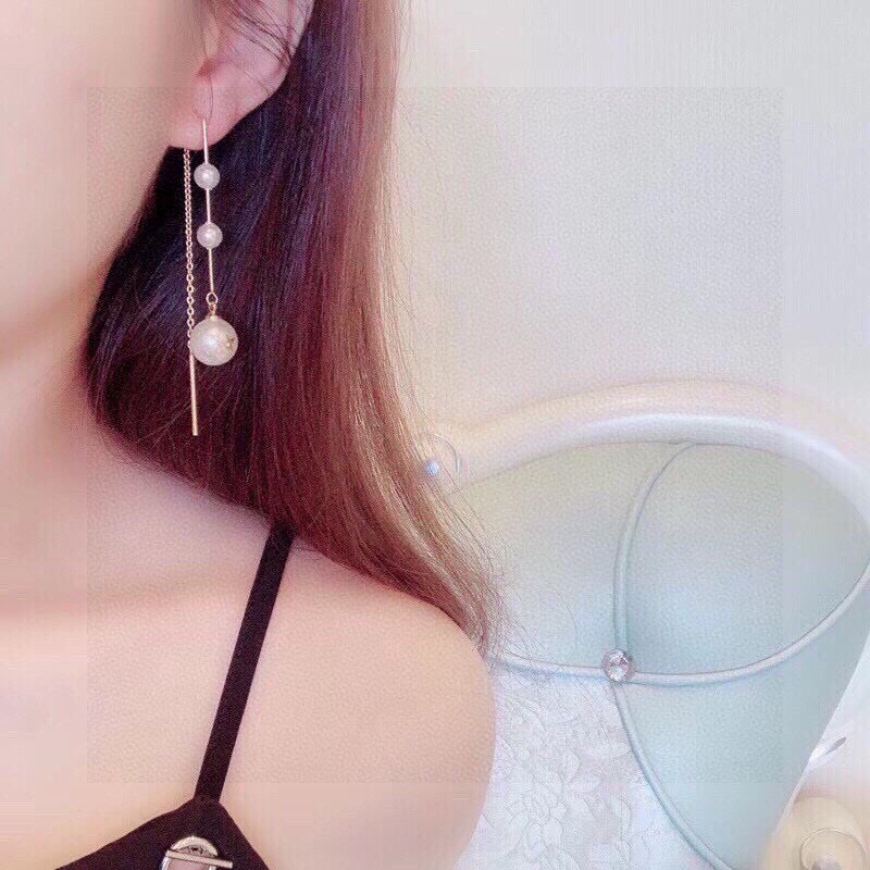Letters, Stars, Pearls, Retro Earrings