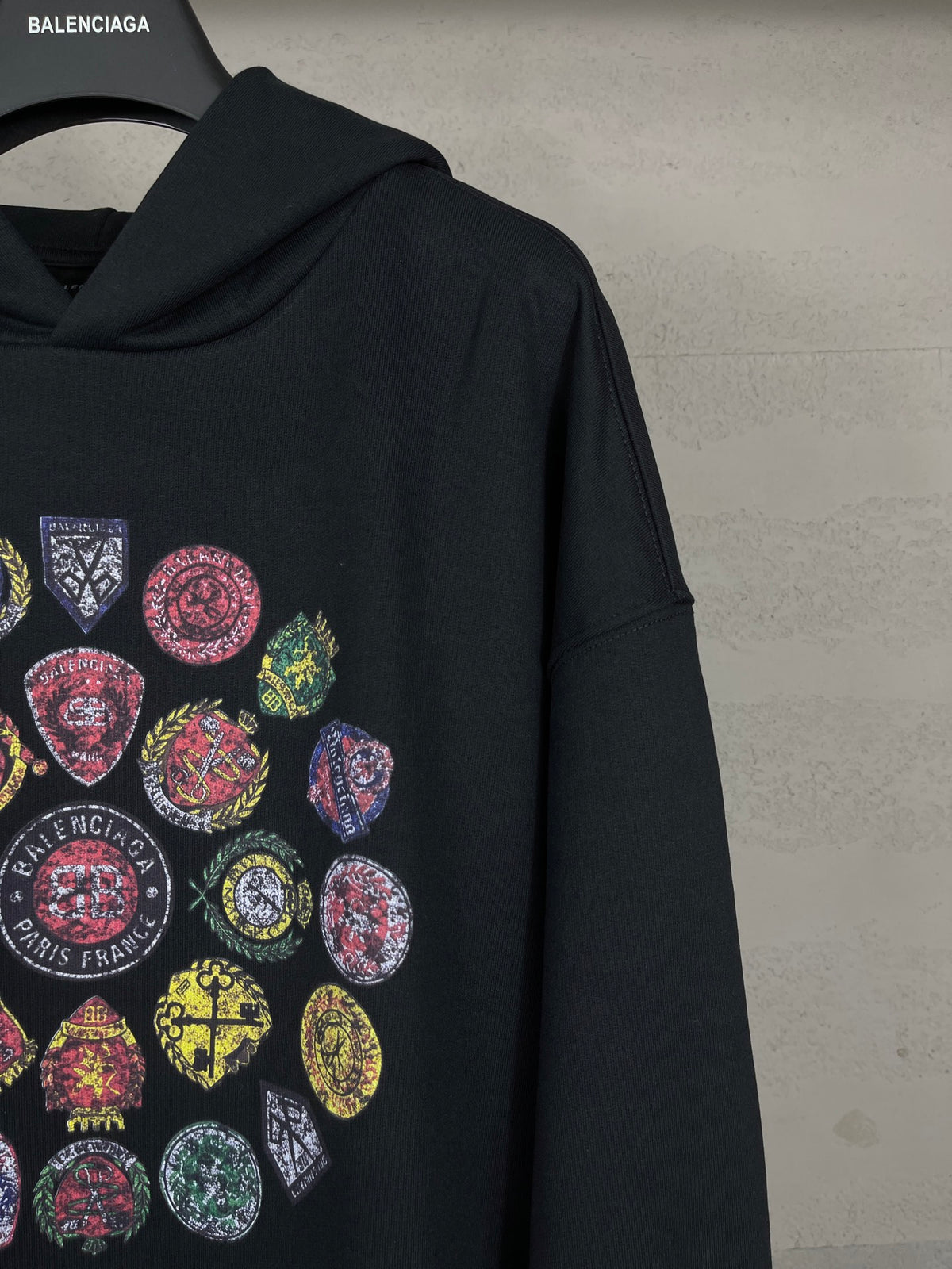 Computer direct printing hooded long sleeved sweatshirt