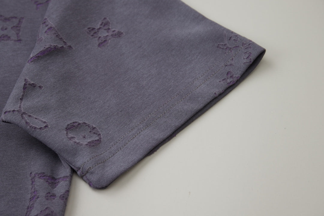 Classic logo burned jacquard short sleeved shirt