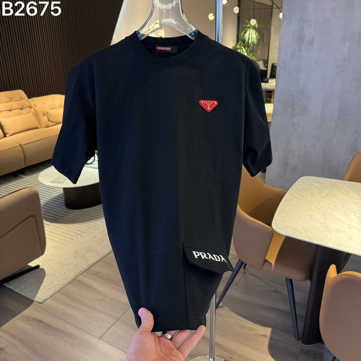 26ss new embroidery craft logo letter short sleeved shirt