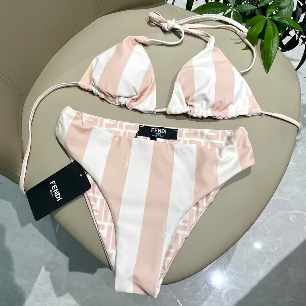 New printed split swimsuit