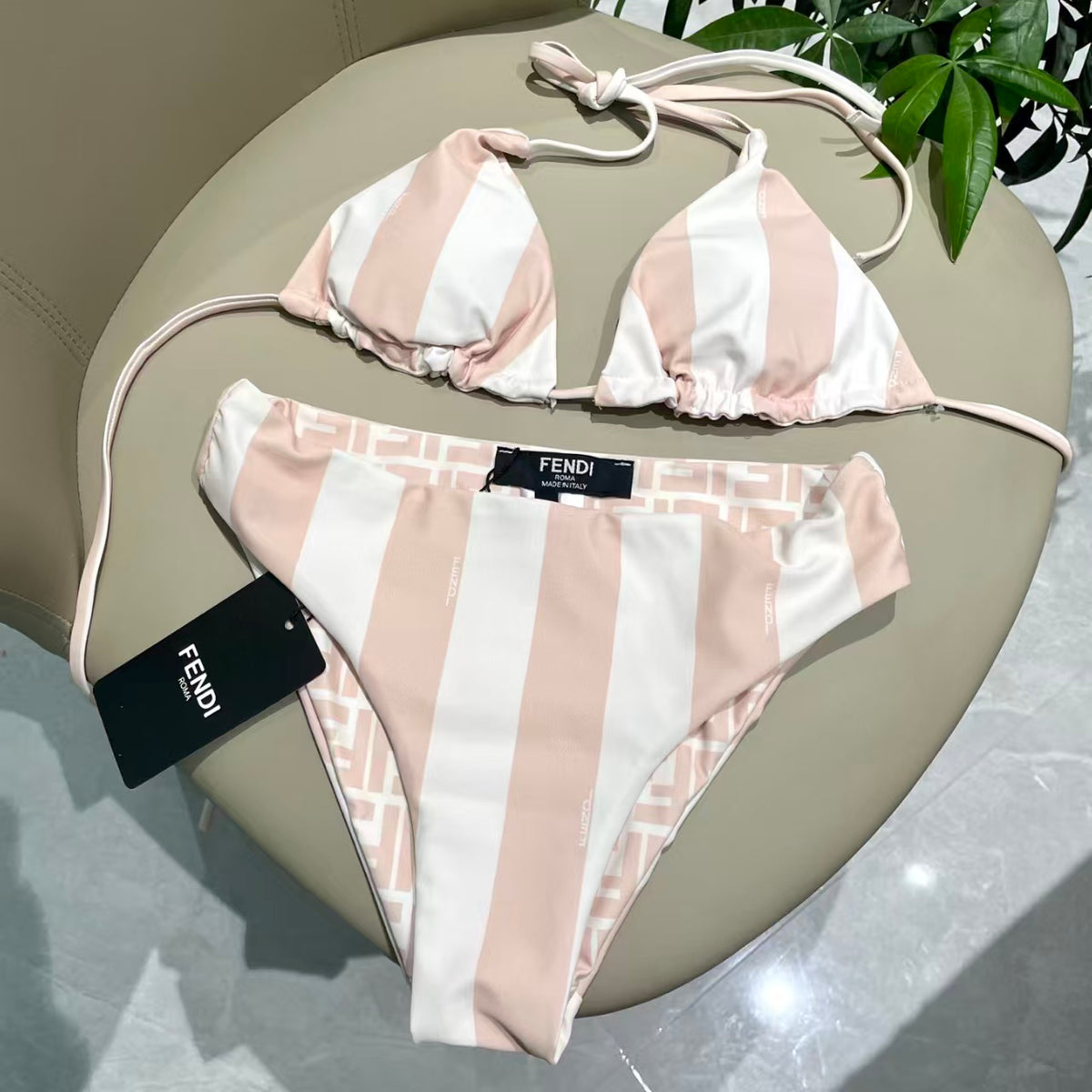 New printed split swimsuit