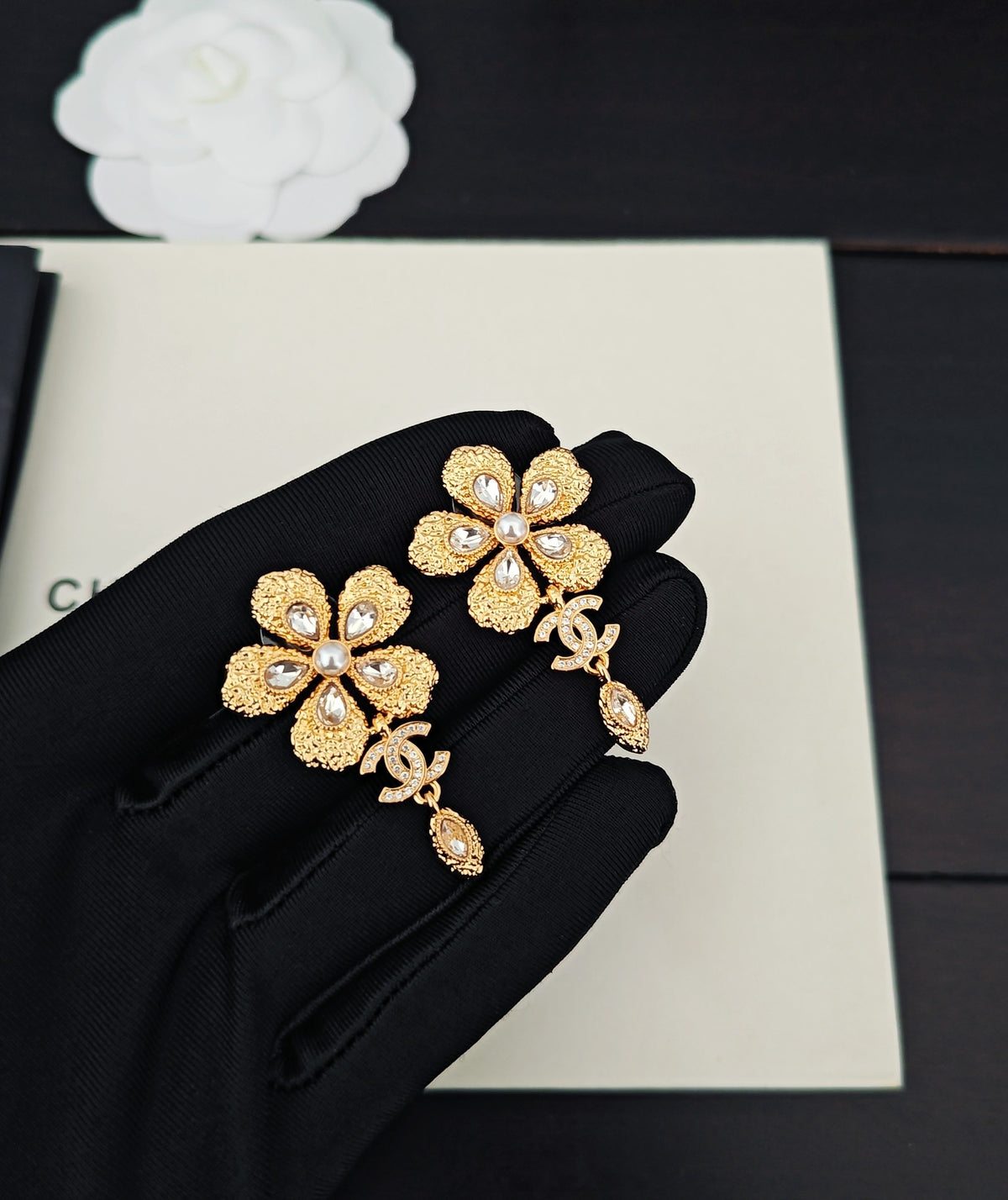Golden Flower Earrings