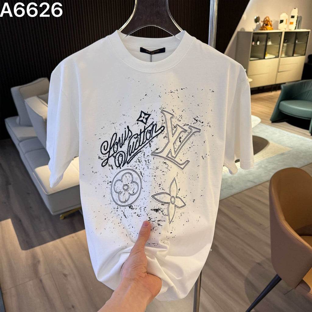 26ss new embroidery craft logo letter short sleeved shirt Heavy craftsmanship