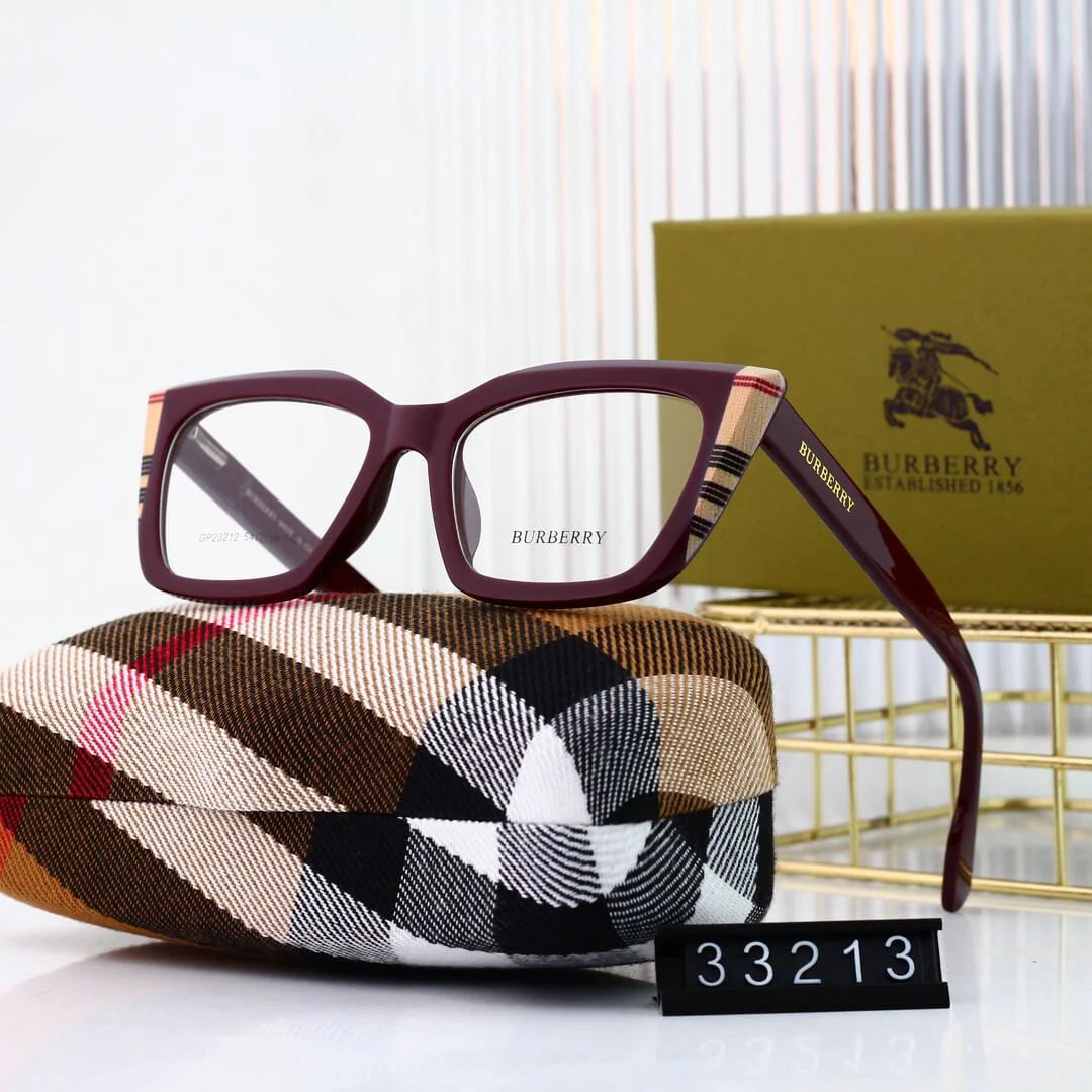 Checkered Frame Retro Glasses